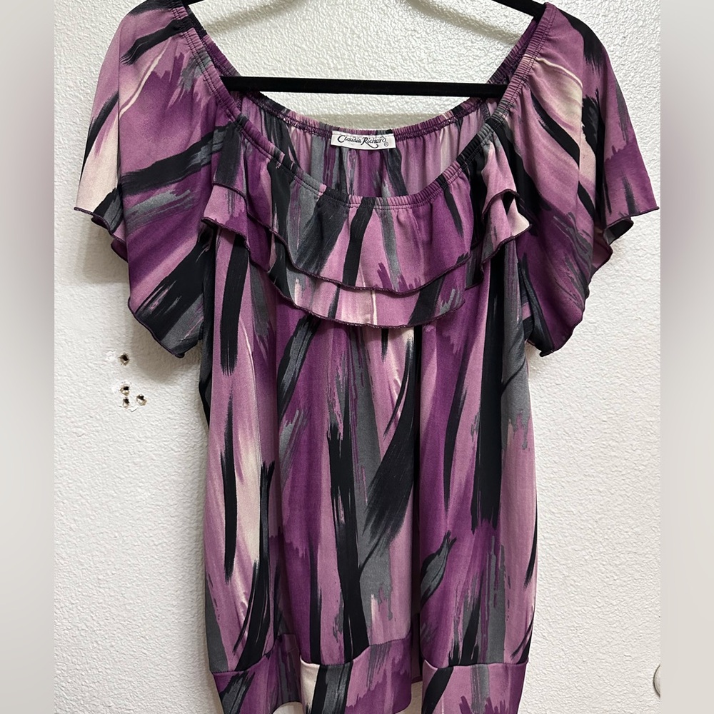 Claudia Richard Ruffle Chest Blouse
